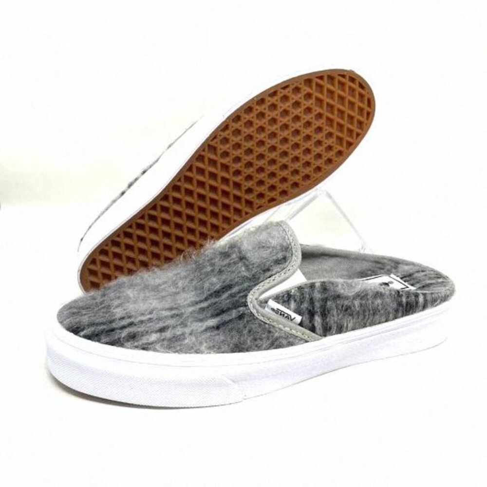 Vans Classic Slip On M Gray Women's Size Casual VN0A4P3U8O9 Wool Canvas White - Picture 9 of 11